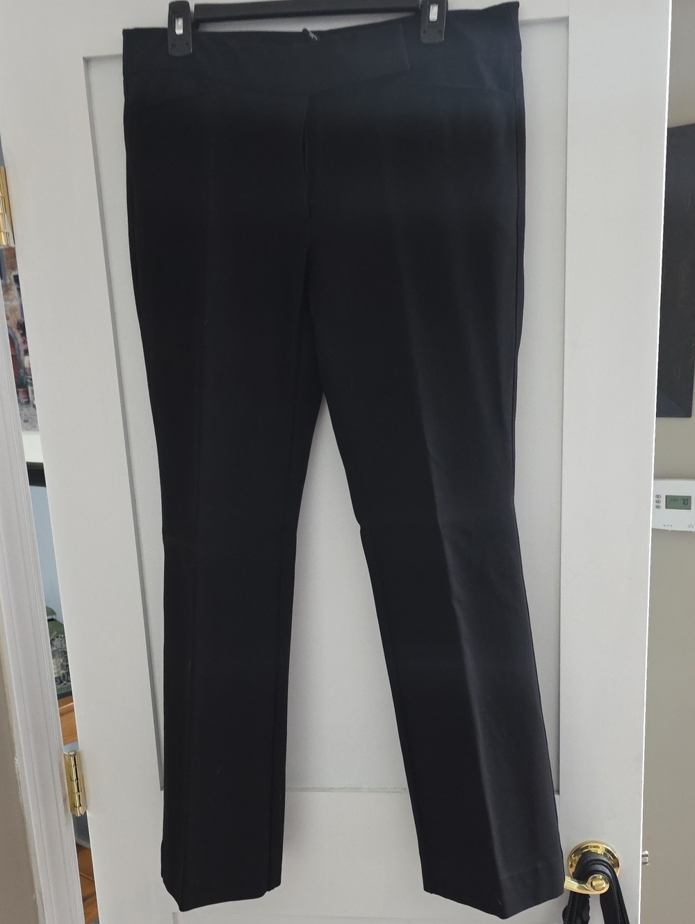 White House Black Market Black Straight-Leg Dress Trousers